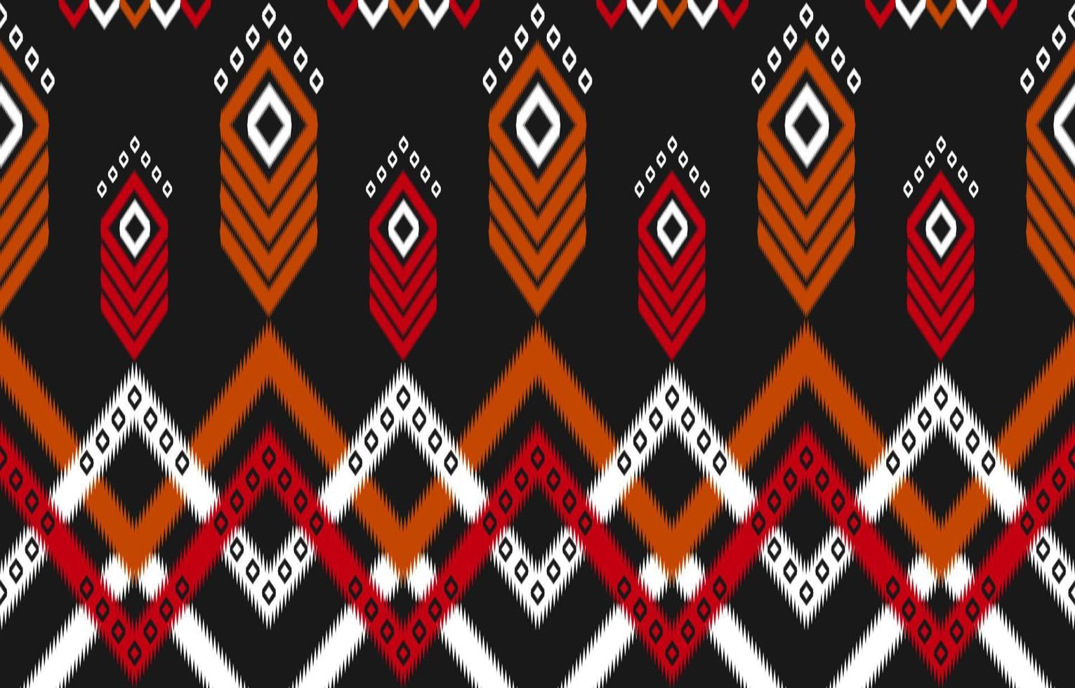 Beautiful ethnic pattern art. Ikat seamless pattern in tribal. Fabric Mexican style. vector