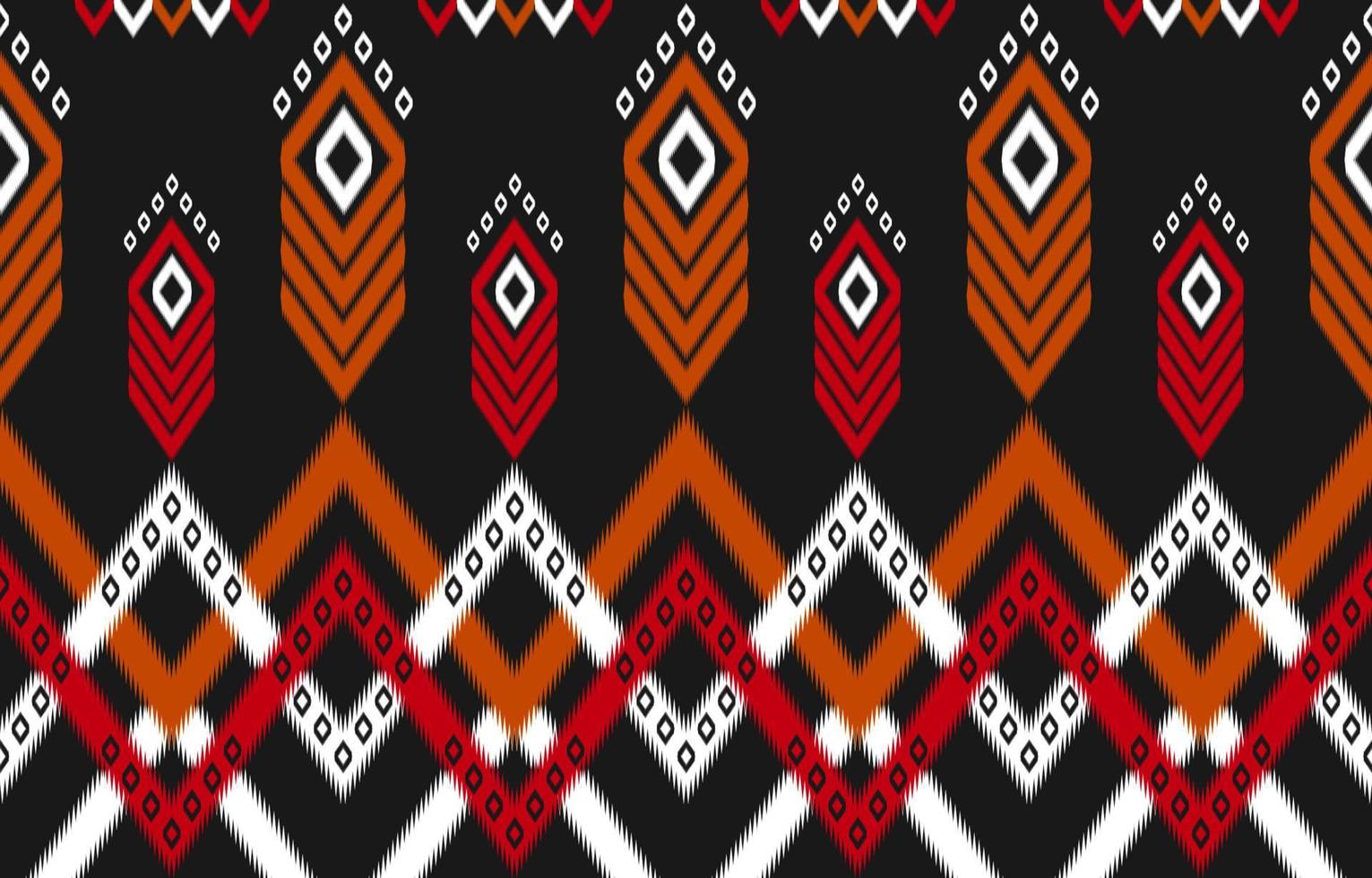 Beautiful ethnic pattern art. Ikat seamless pattern in tribal. Fabric Mexican style. vector