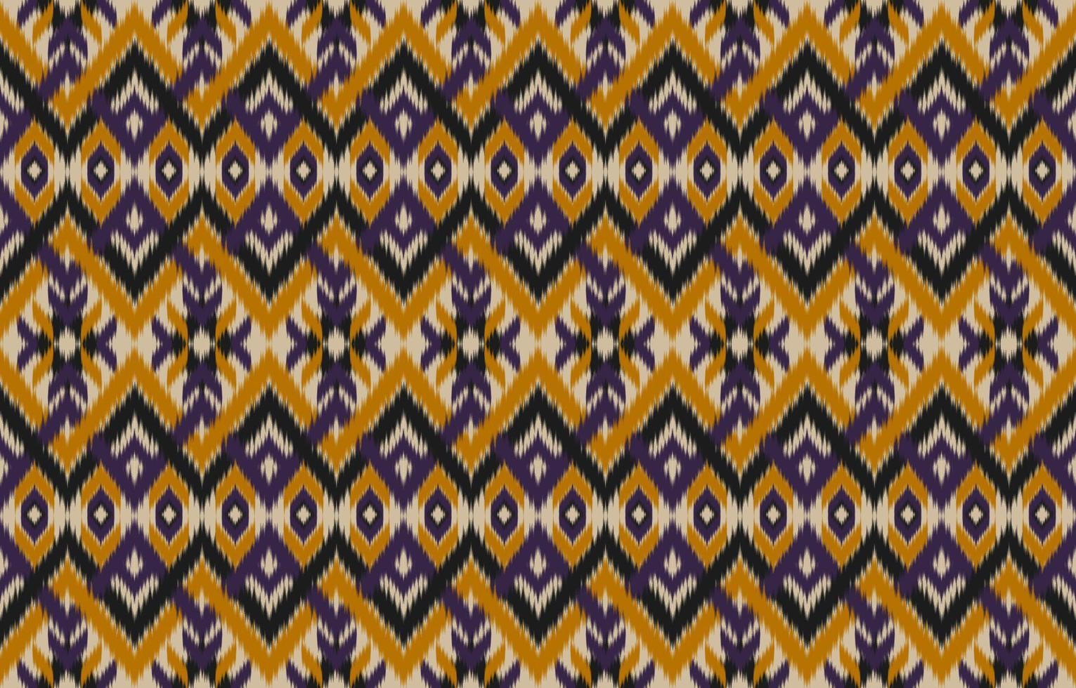 Ethnic Ikat seamless pattern in tribal. vector