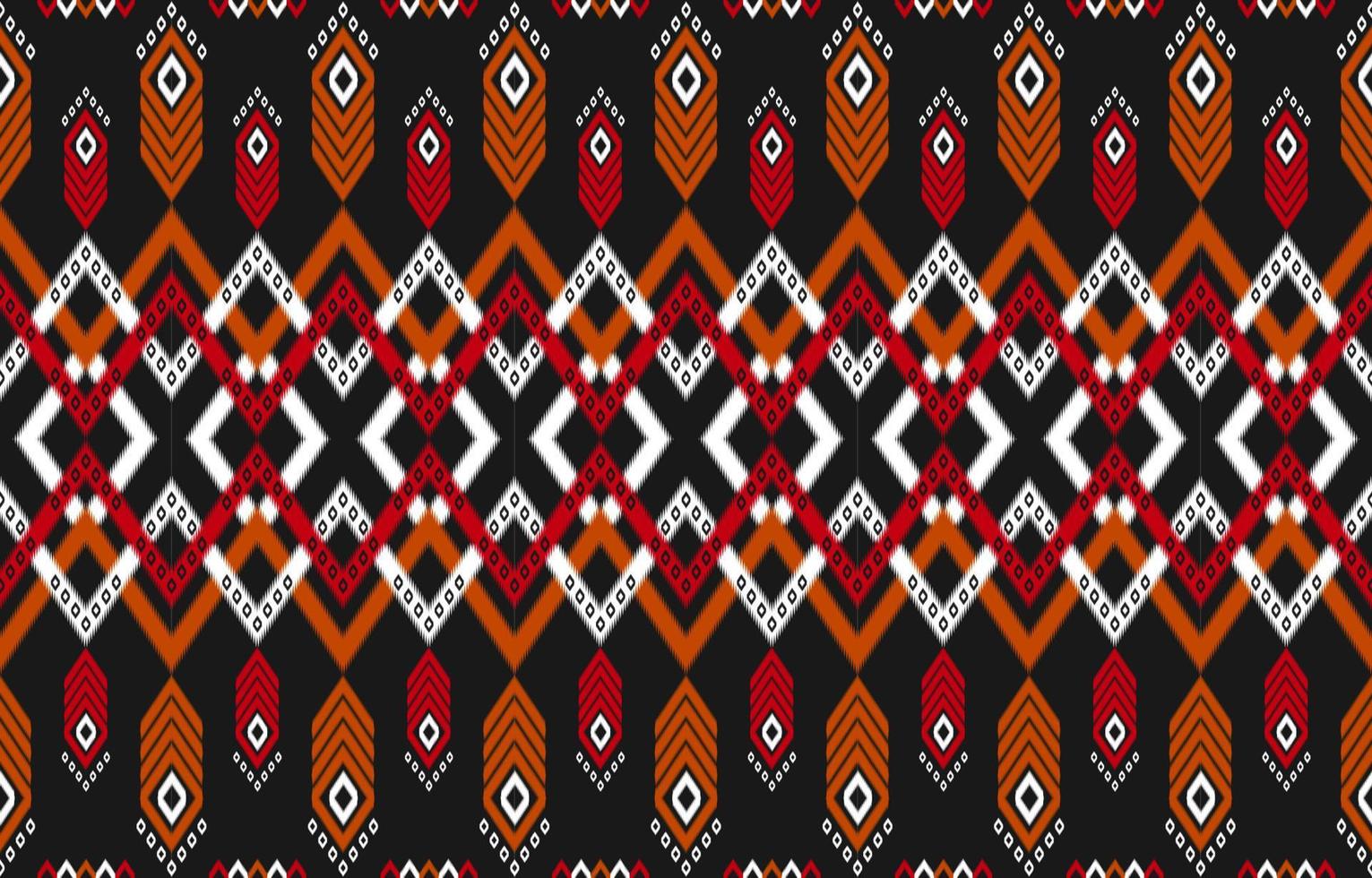 Carpet ethnic pattern art. Ikat seamless pattern in tribal. Fabric Mexican style. vector