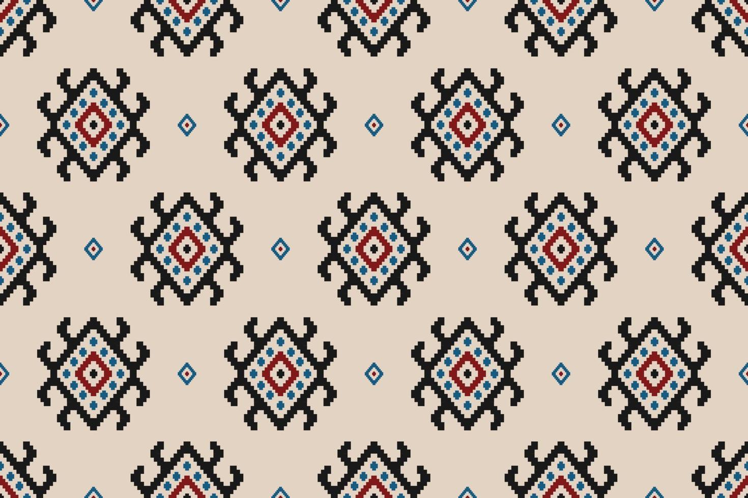 patrón étnico oriental de tela. patrón étnico ikat sin costuras en tribal. vector