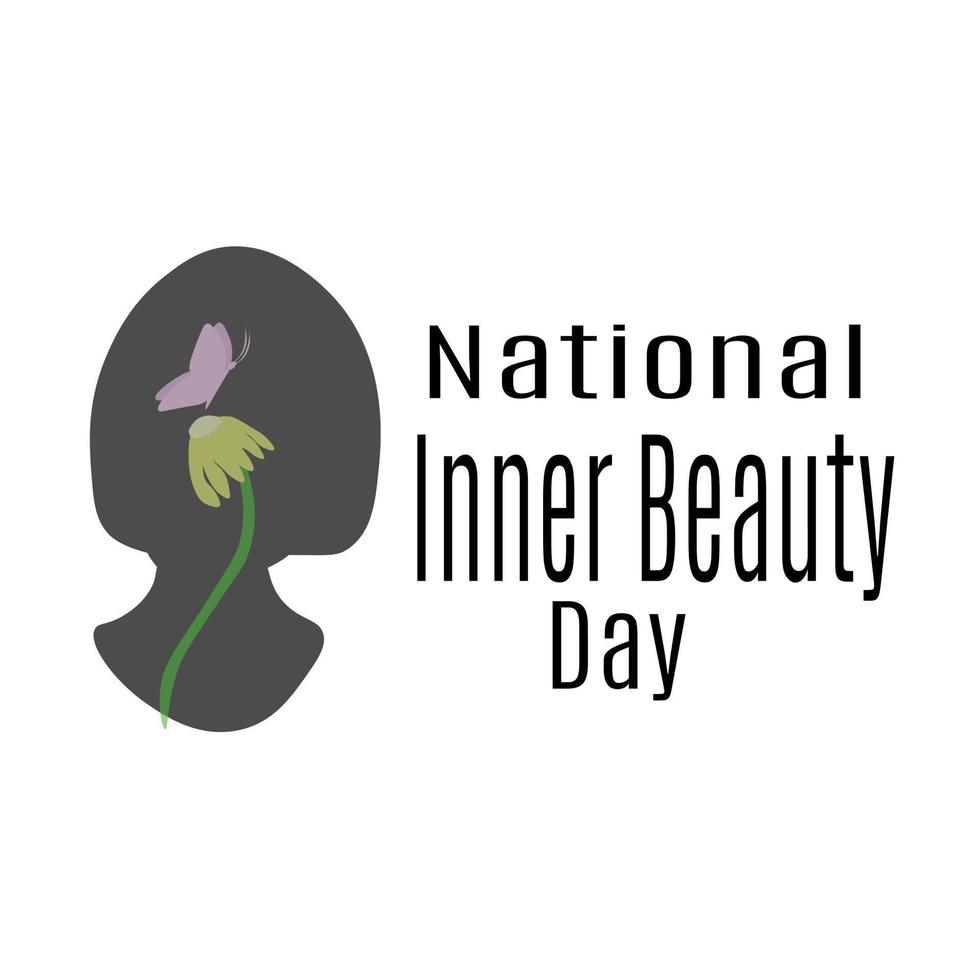 National Inner Beauty Day, Idea for a poster, banner or flyer on a socially significant topic vector