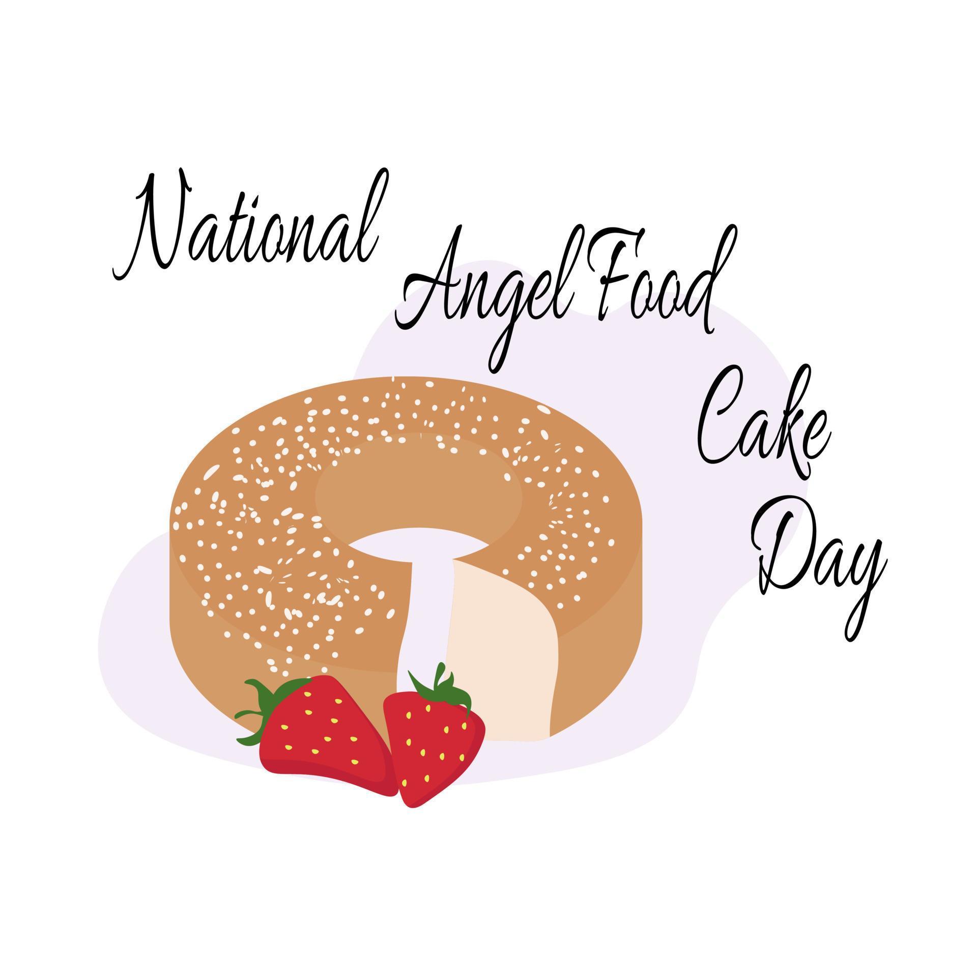 National Angel Food Cake Day, Idea for poster, banner or menu