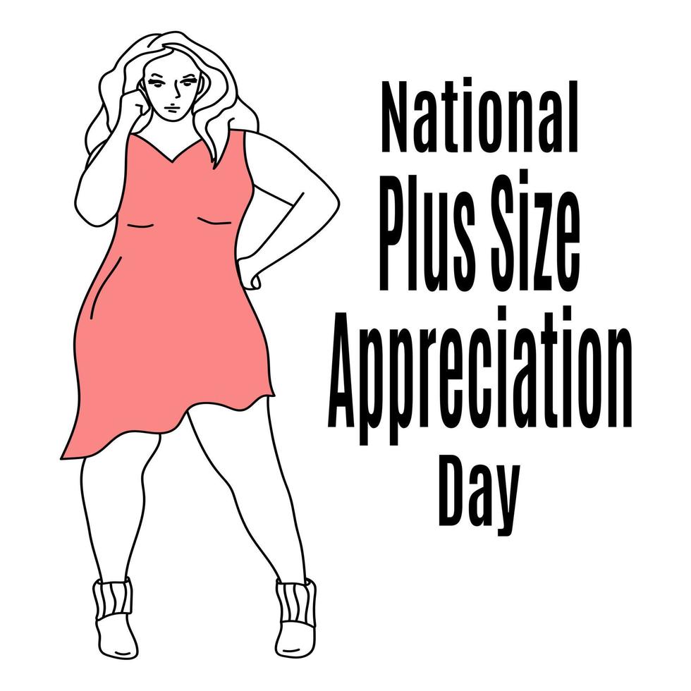 National Plus Size Appreciation Day, Idea for poster, banner or flyer vector