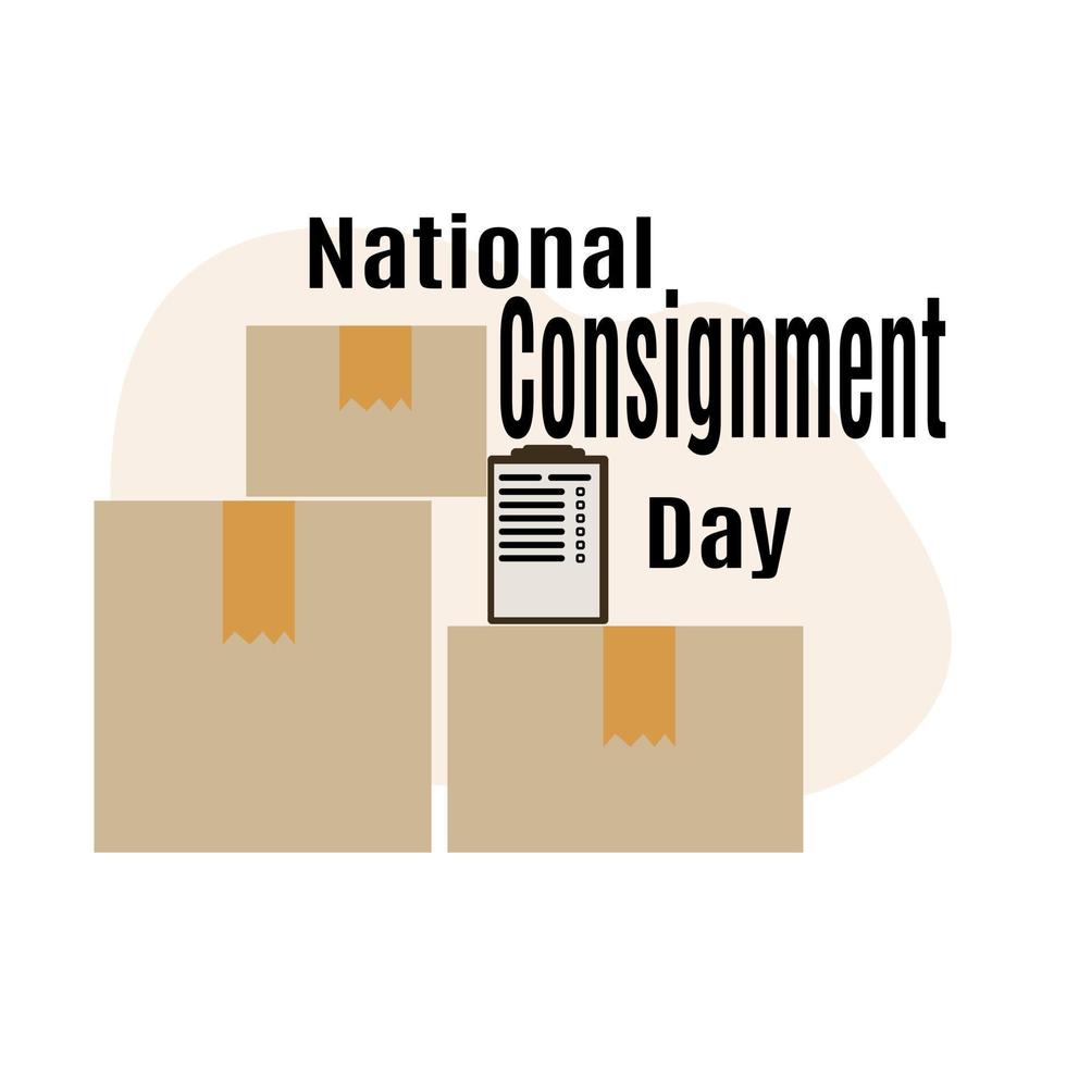 National Consignment Day, idea for poster, banner or holiday card vector