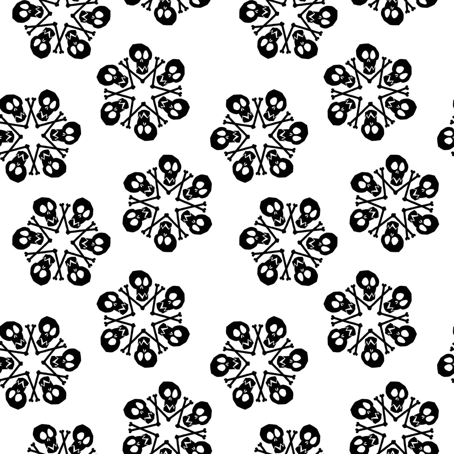 Halloween skull snowflake repeat seamless pattern 11430942 Vector Art