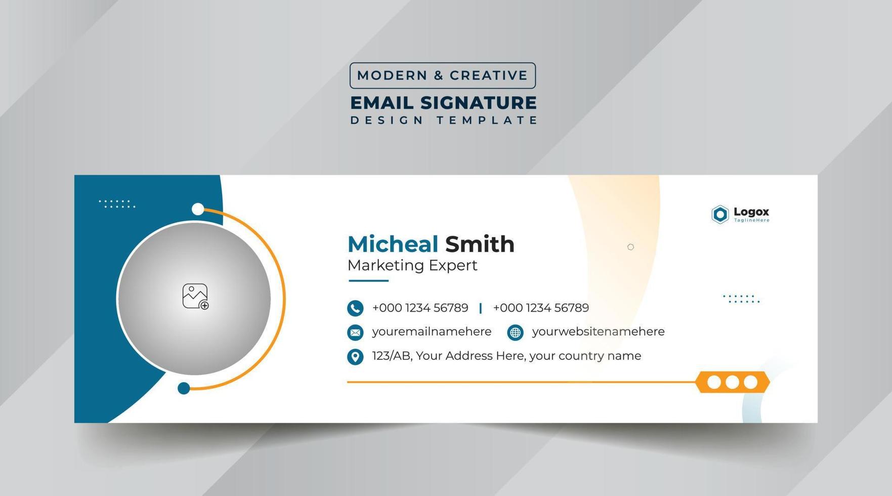 Email Signature Template Design vector