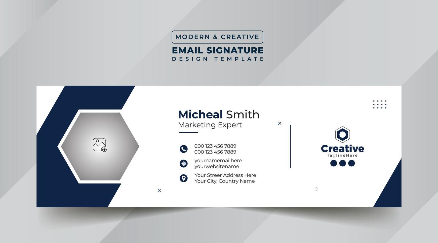 Email Signature Template Design vector