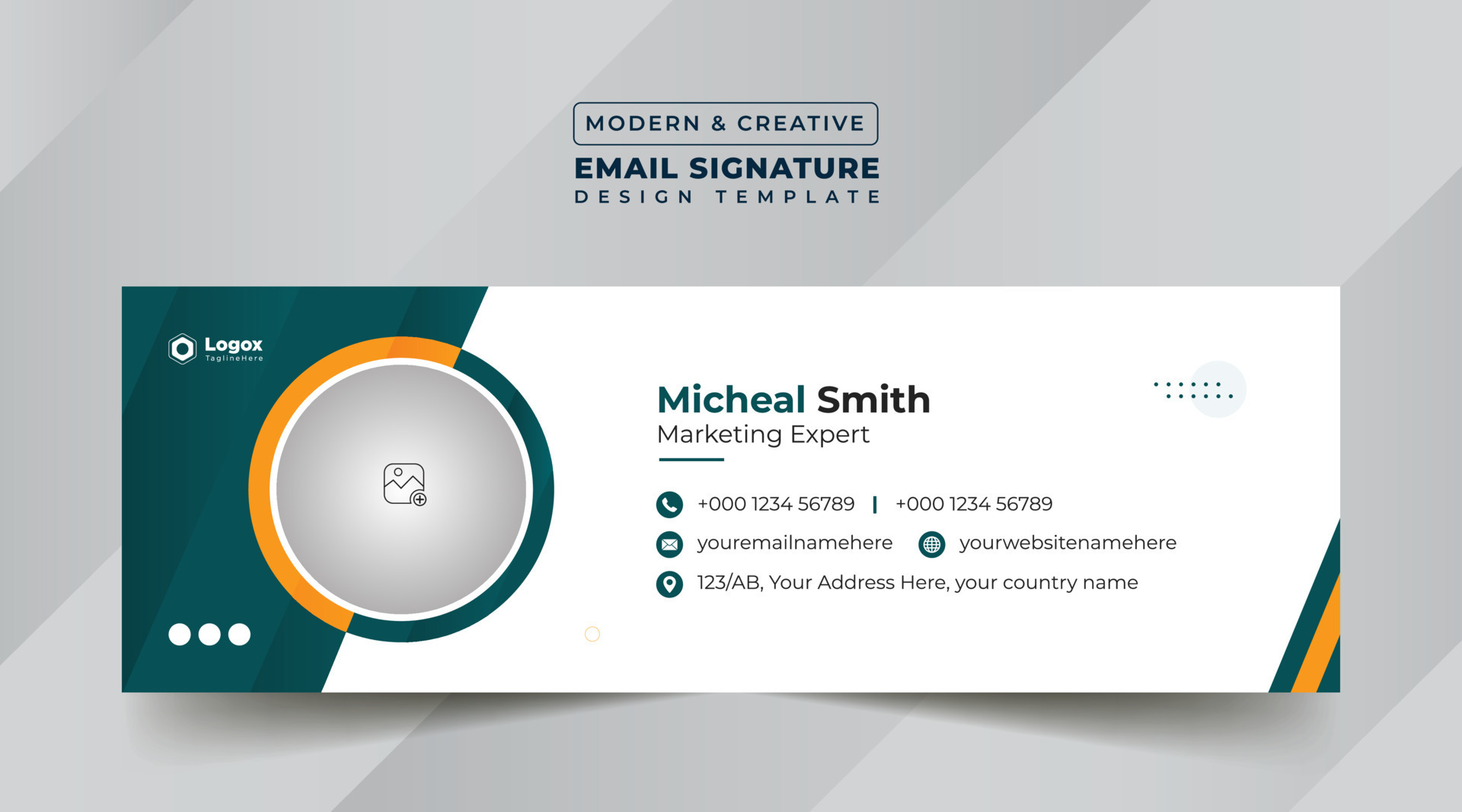 Email signature template design 11431010 vector art at vecteezy