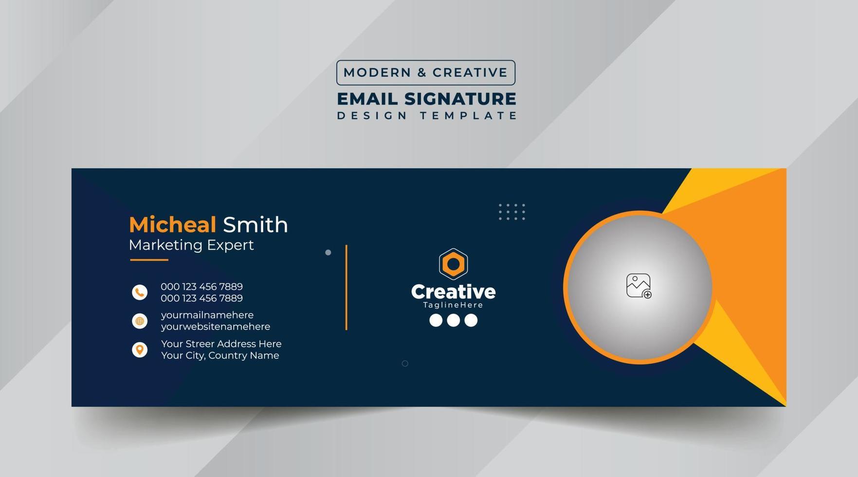 Email Signature Template Design vector