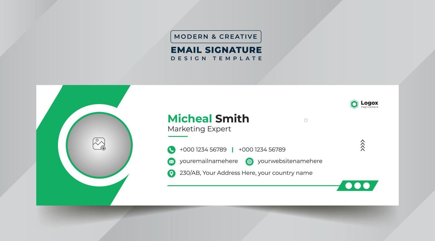 Email Signature Template Design vector