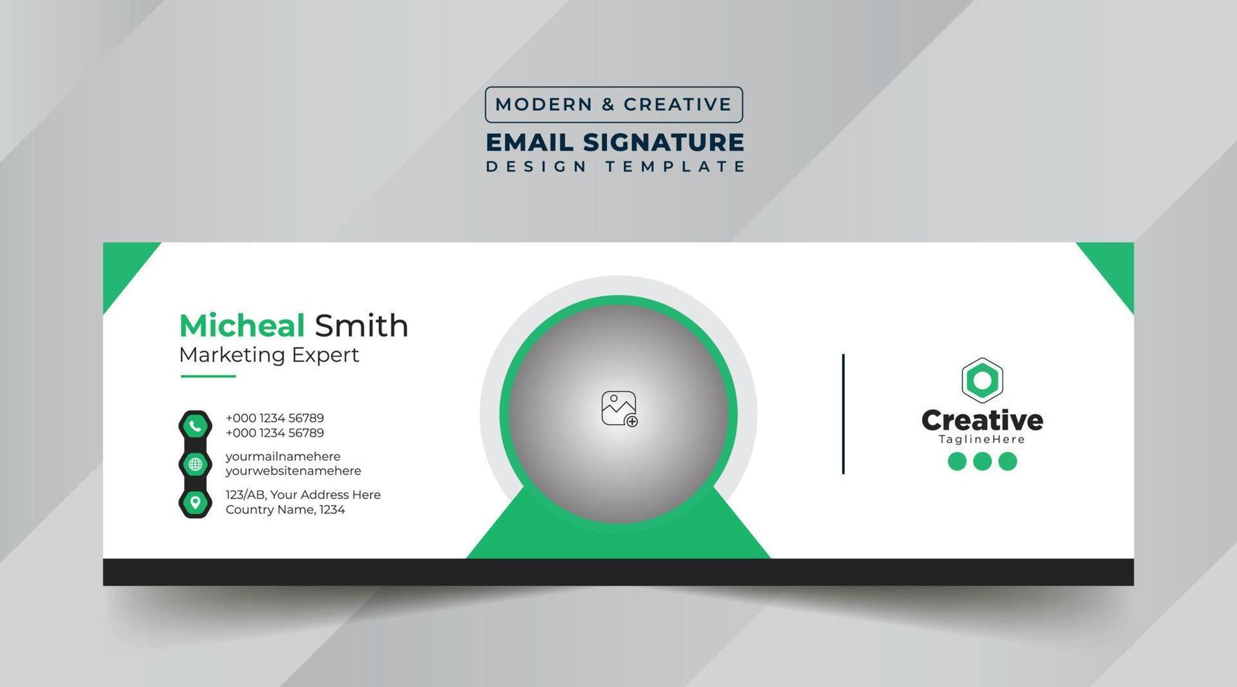 Email Signature Template Design vector