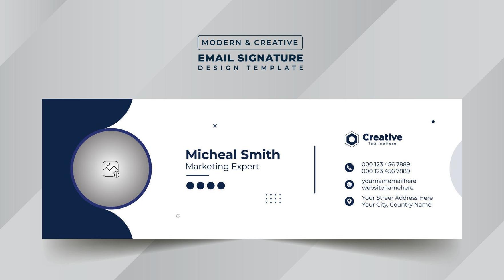 Email Signature Template Design vector