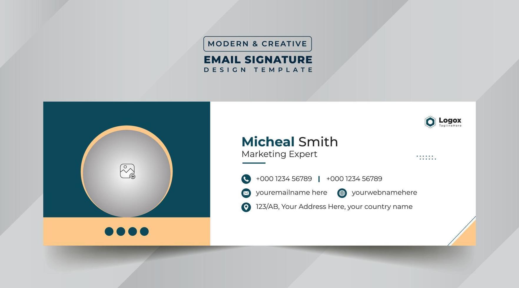 Email Signature Template Design vector