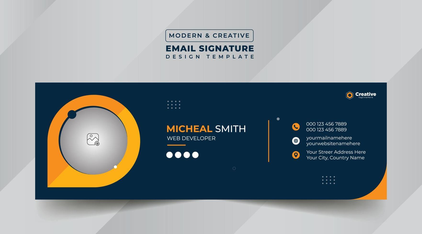 Email Signature Template Design vector