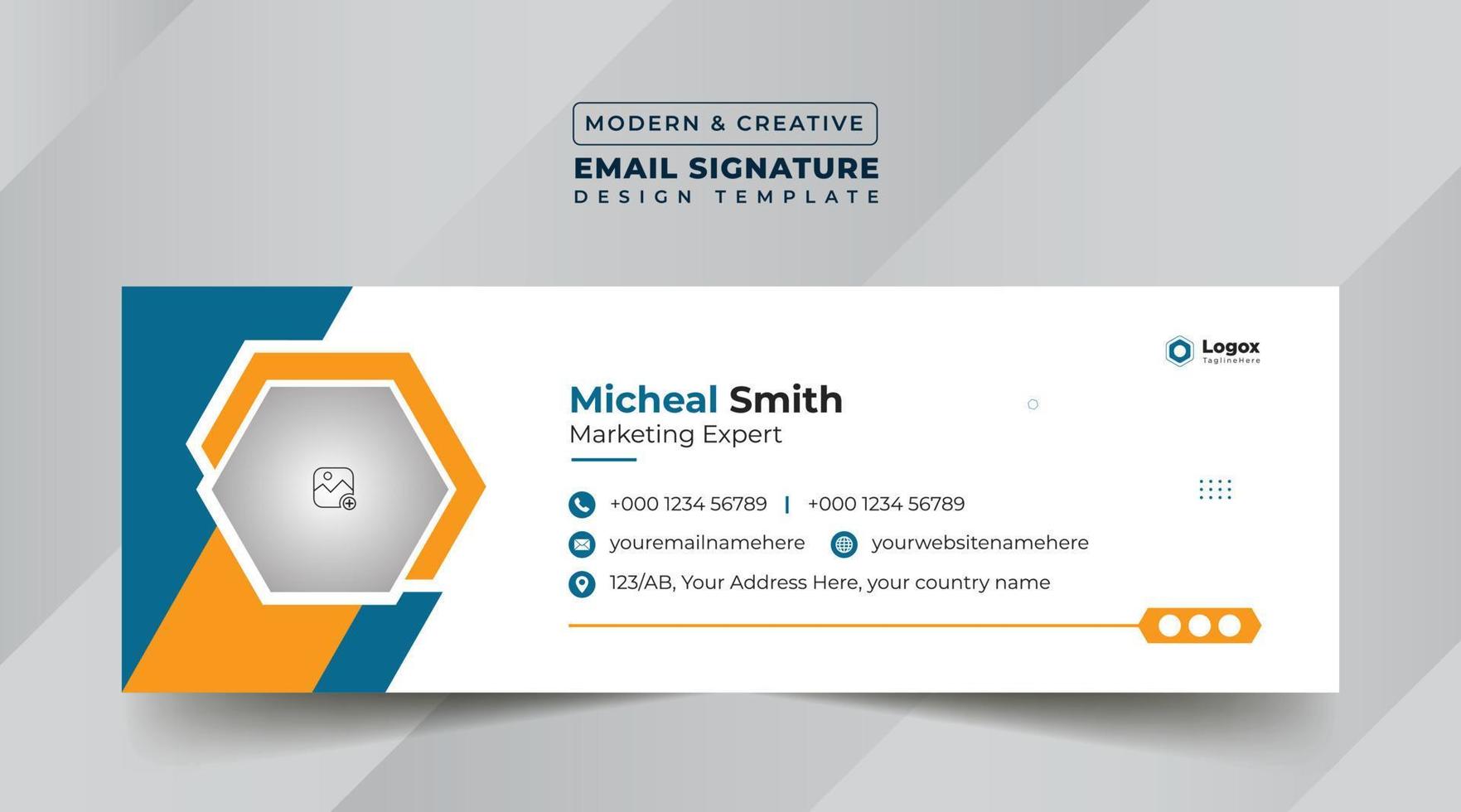 Email Signature Template Design vector