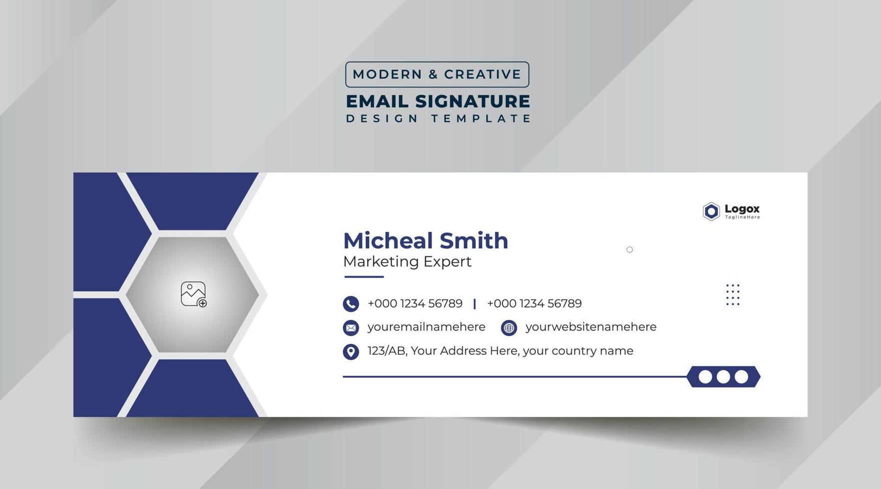 Email Signature Template Design vector