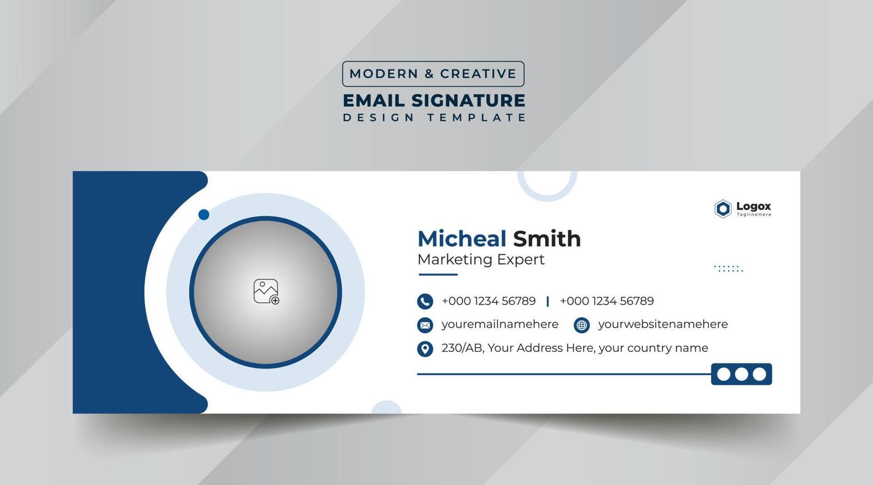 Email Signature Template Design vector