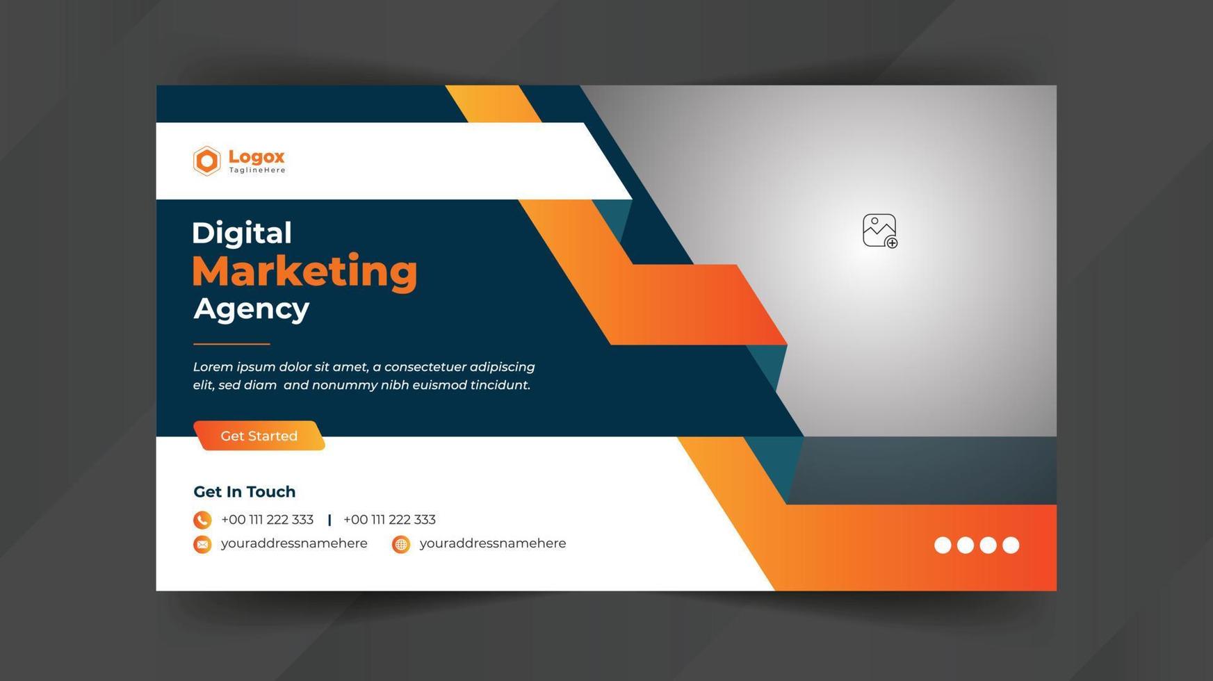 Corporate Web Banner Template Design vector