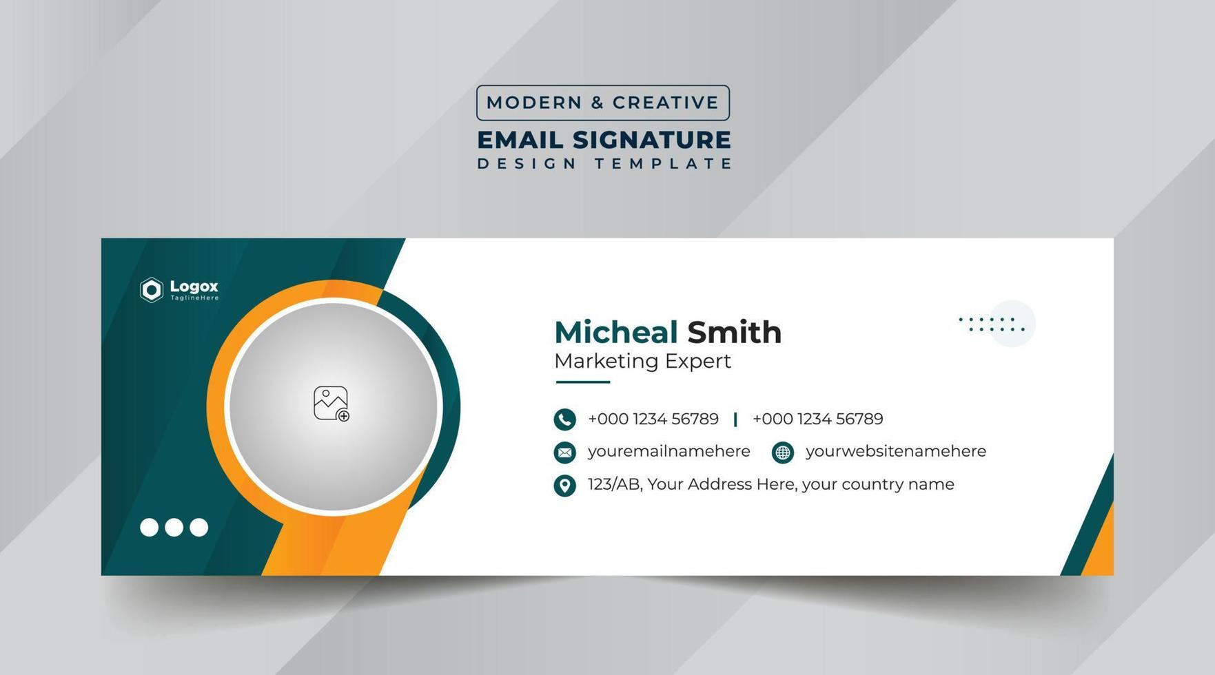 Email Signature Template Design vector