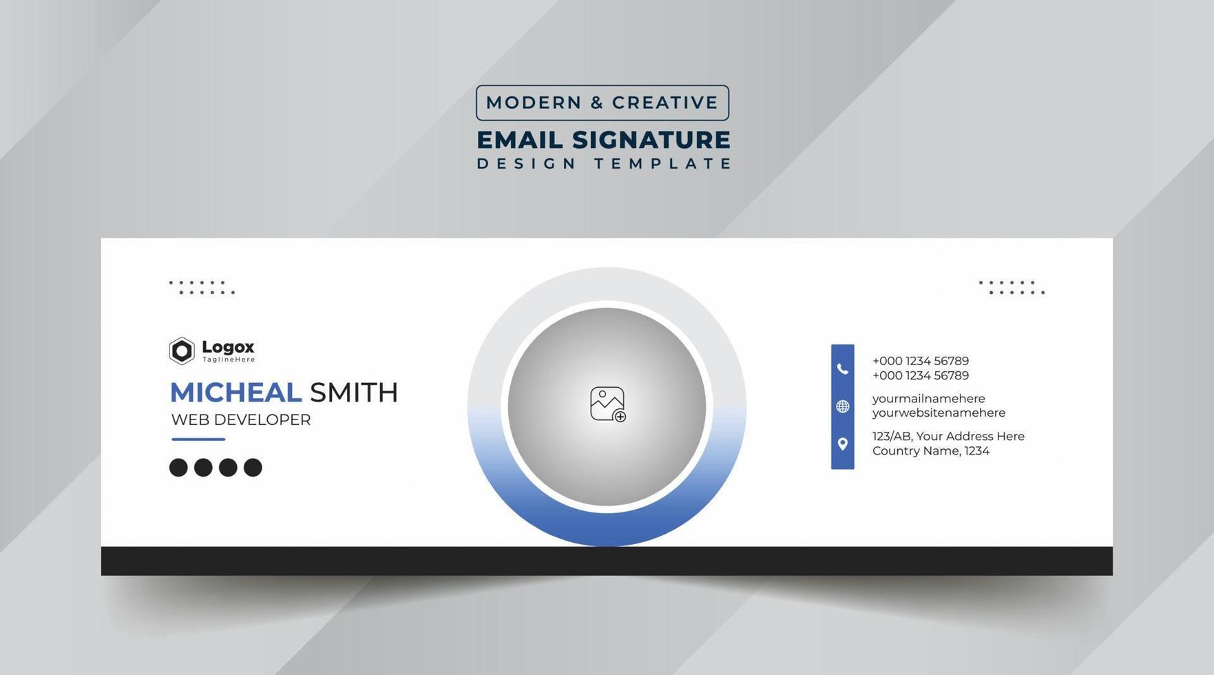 Email Signature Template Design vector