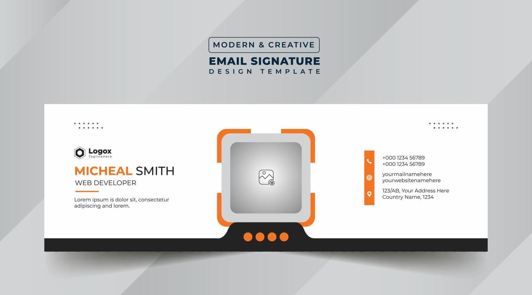 Email Signature Template Design vector