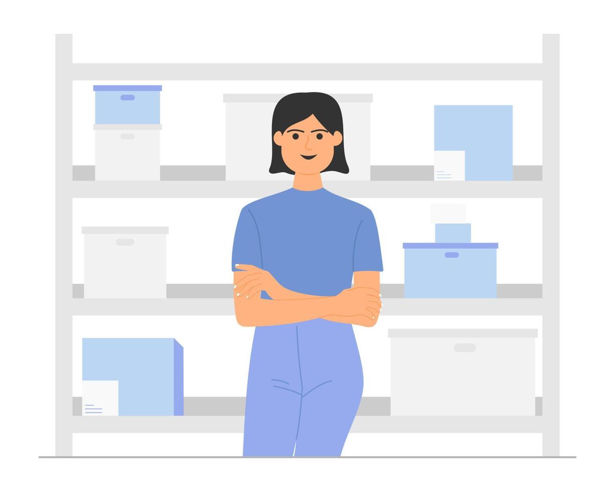 Checking inventory concept vector