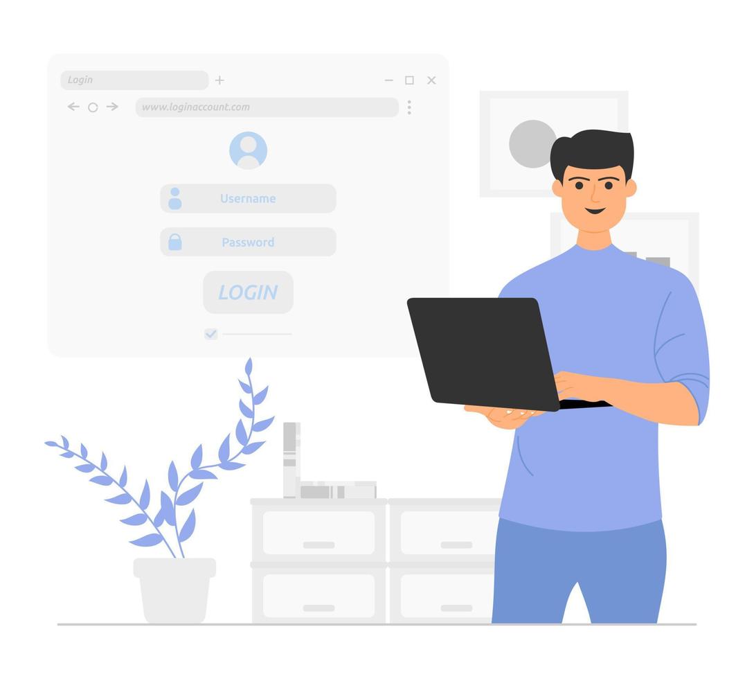 Registration concept illustration vector