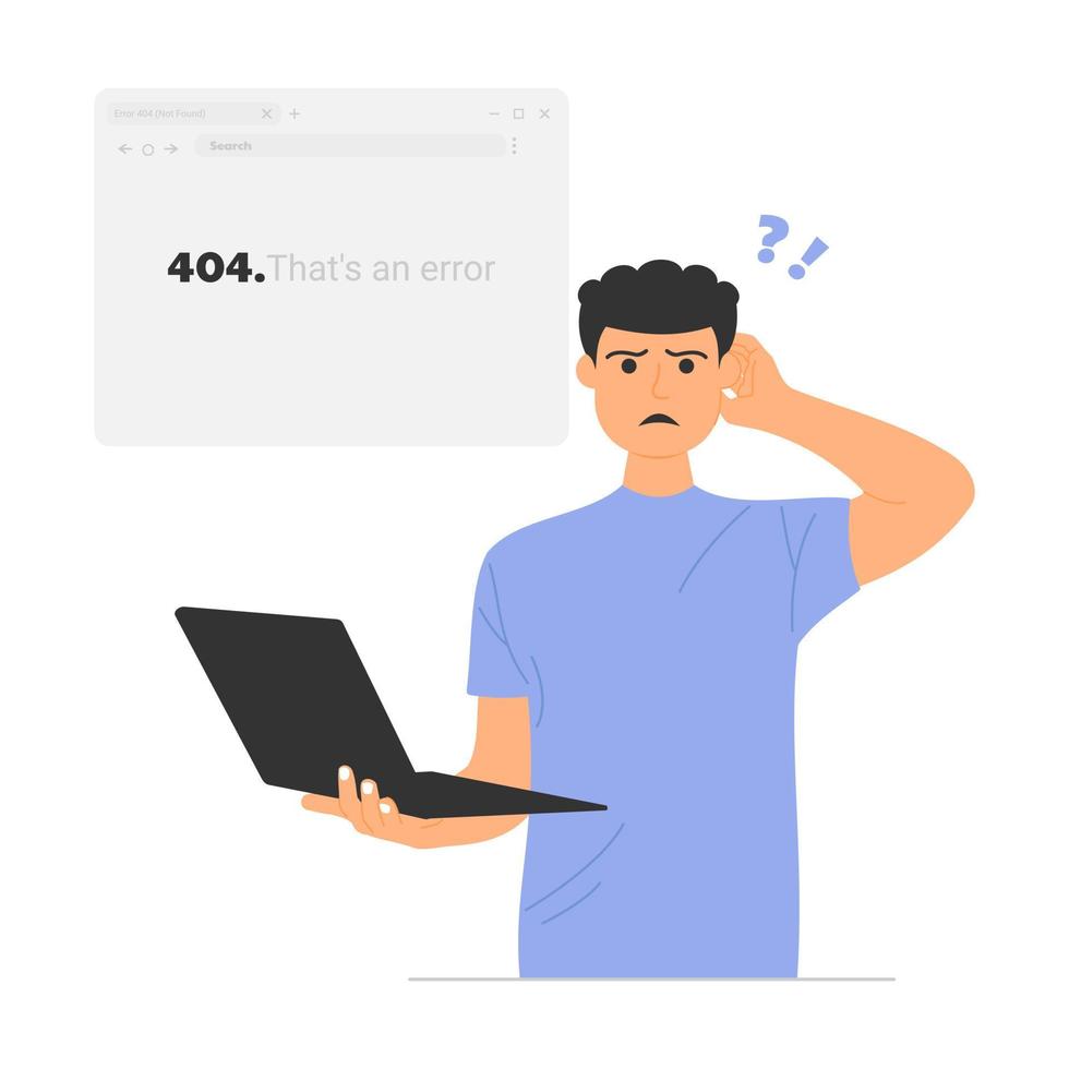 Search error concept illustration vector