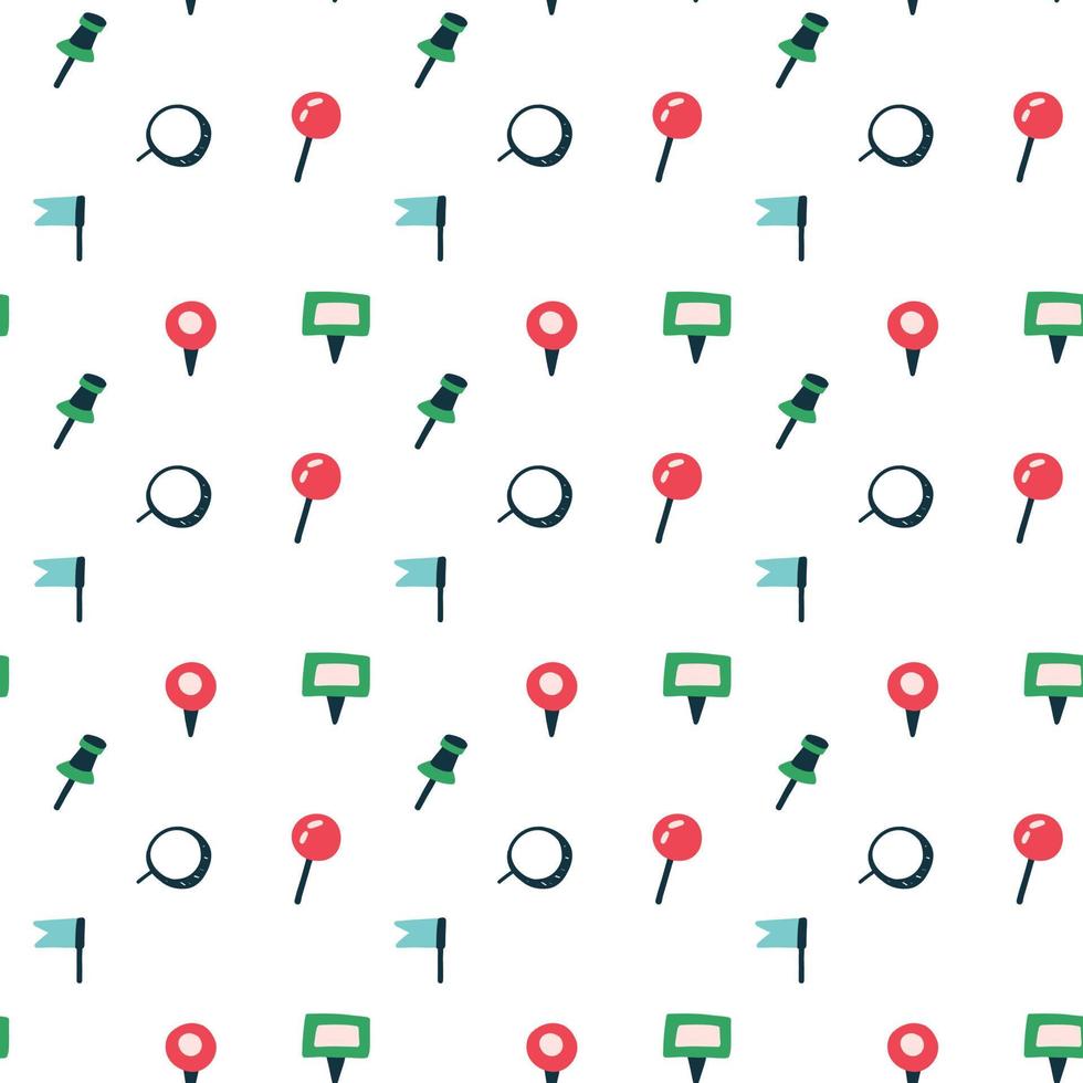 Pattern Button Geolocation Flags Magnifier vector