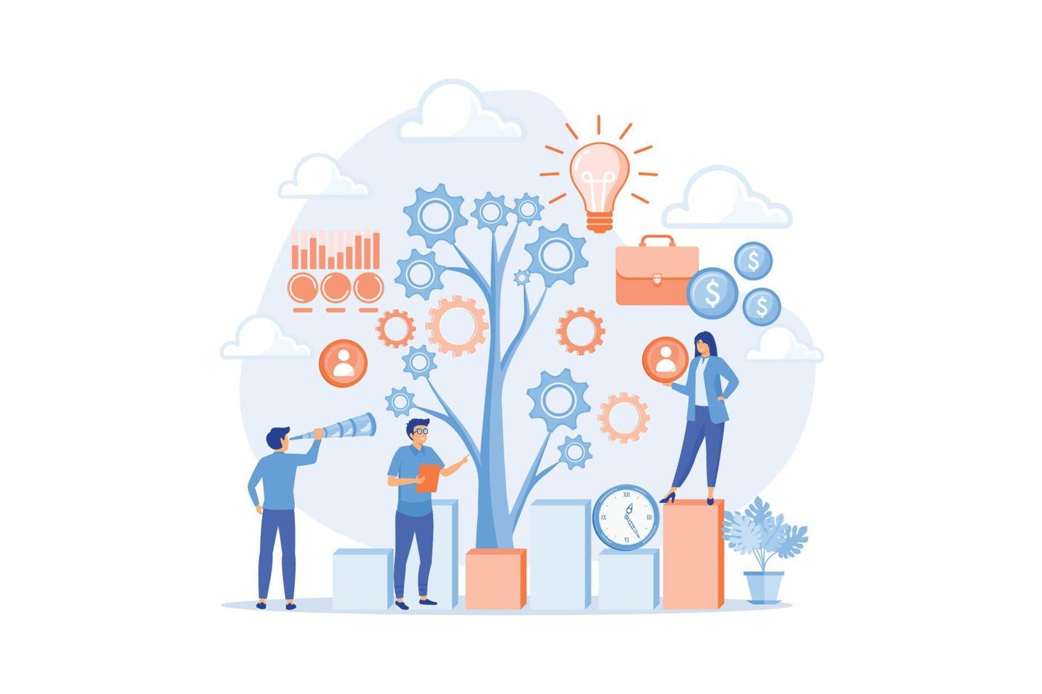 Business operation planning. Software technology integration. Enterprise architecture, IT standard for your business, business it management concept. flat vector modern illustration