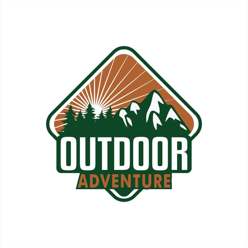 set of badge emblems and logo patches, camping, outdoor adventure, with ...