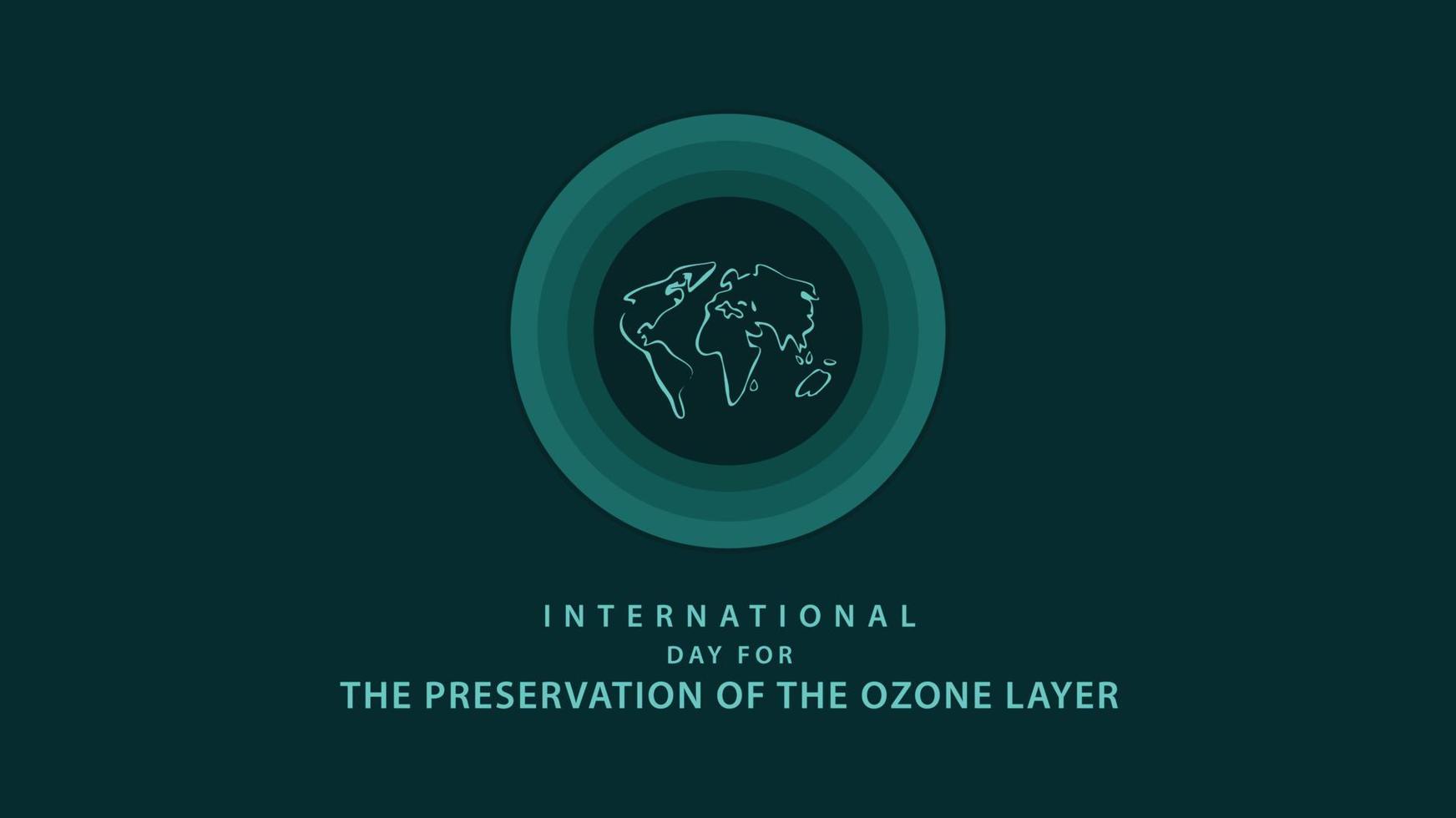 International Day for the Preservation of the Ozone Layer. Vector Illustration