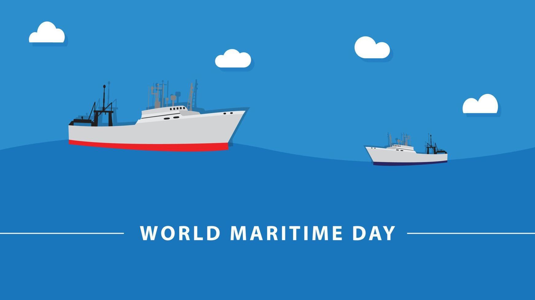 World Maritime Day. Vector Illustration