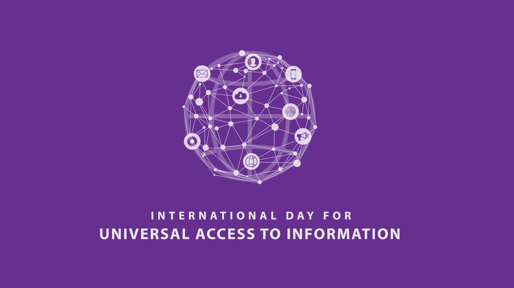 Día internacional del acceso universal a la información. ilustración vectorial vector