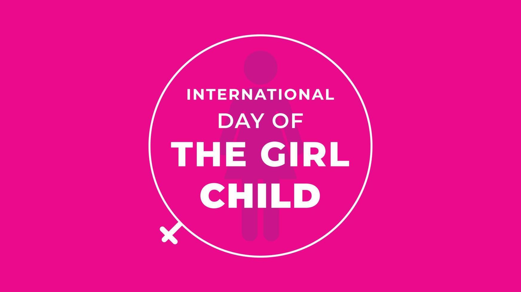 International Day of the Girl Child. Vector illustration