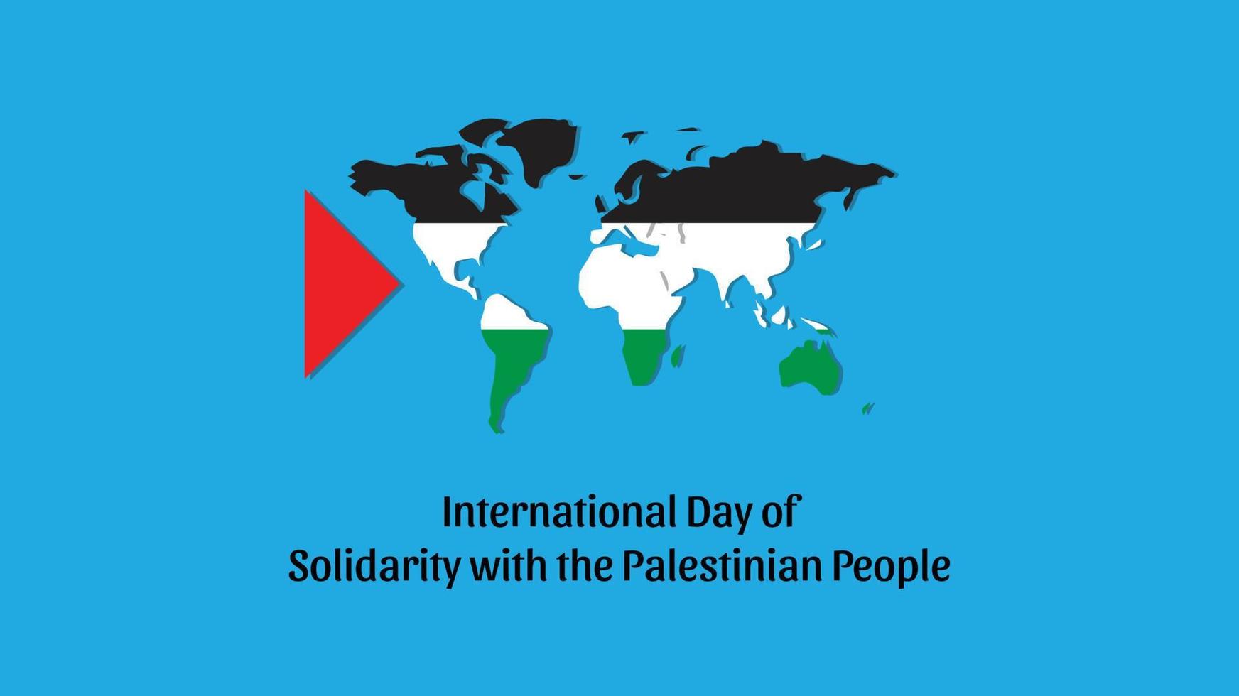 International Day of Solidarity with the Palestinian People. Vector illustration