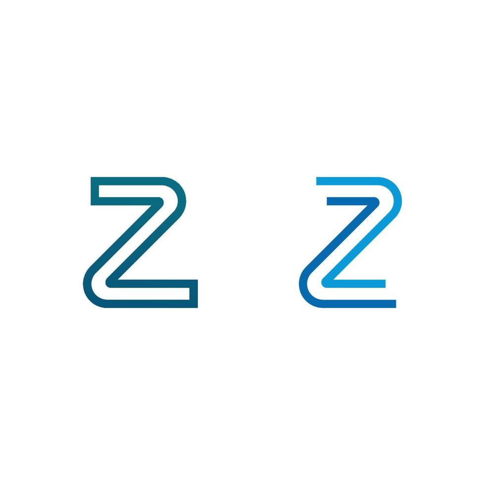 Z letter and font Z logo design vector identity illustration