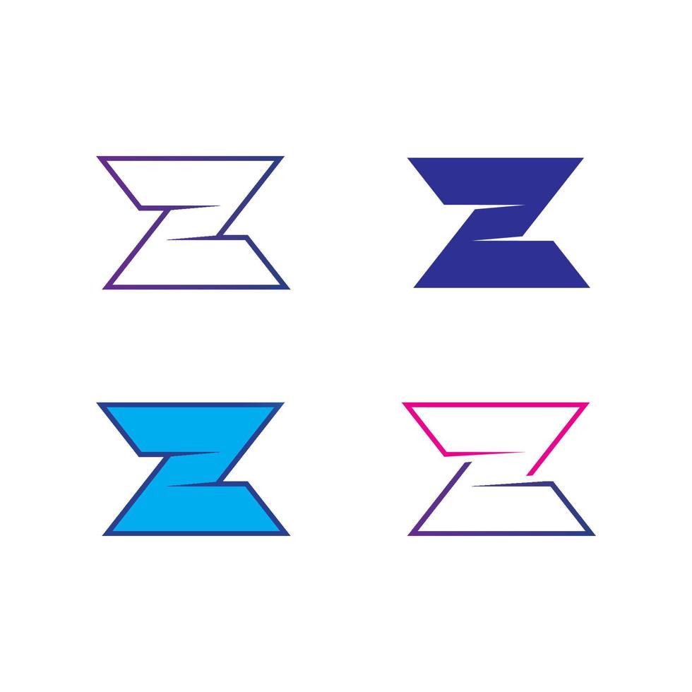 Z letter and font Z logo design vector identity illustration