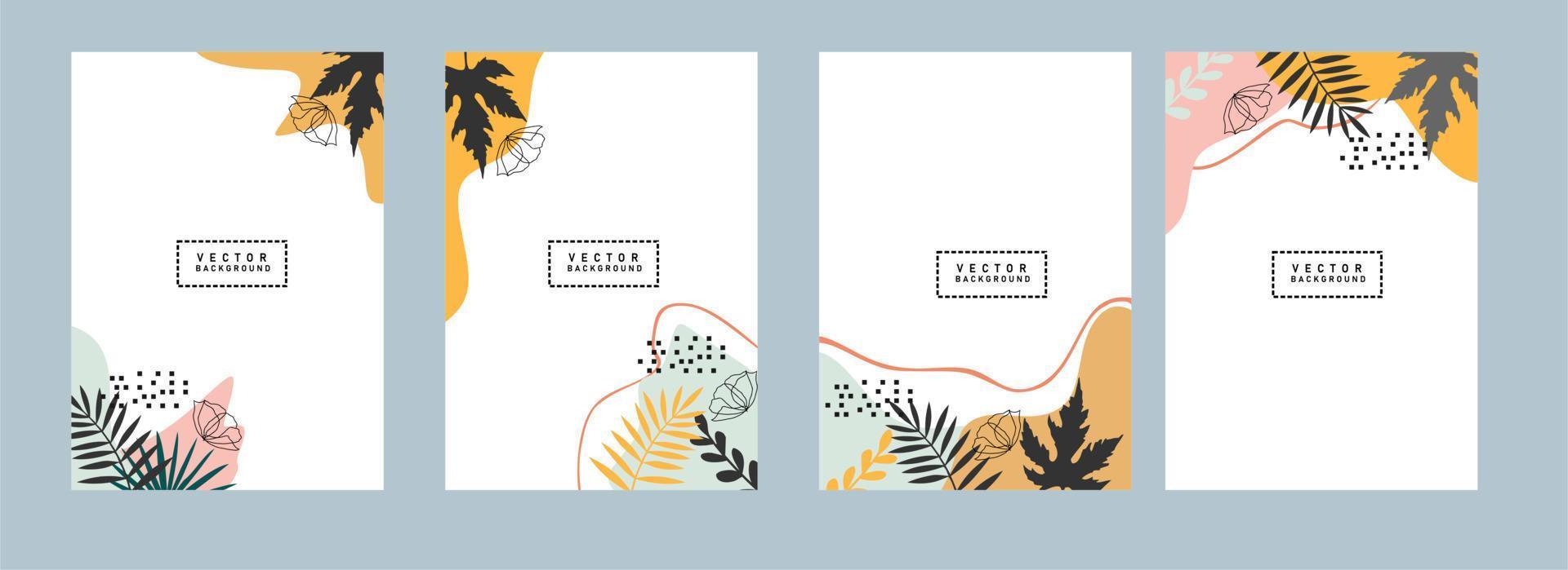 Modern abstract covers set, minimal covers design. Colorful geometric background, vector illustration.