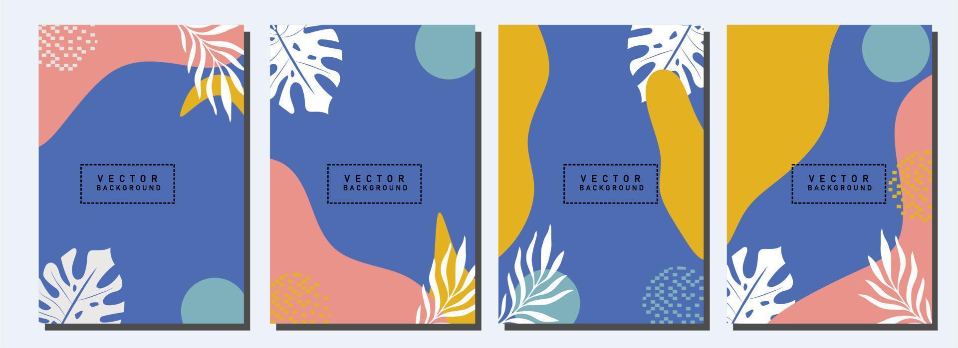 Modern abstract covers set, minimal covers design. Colorful geometric background, vector illustration.