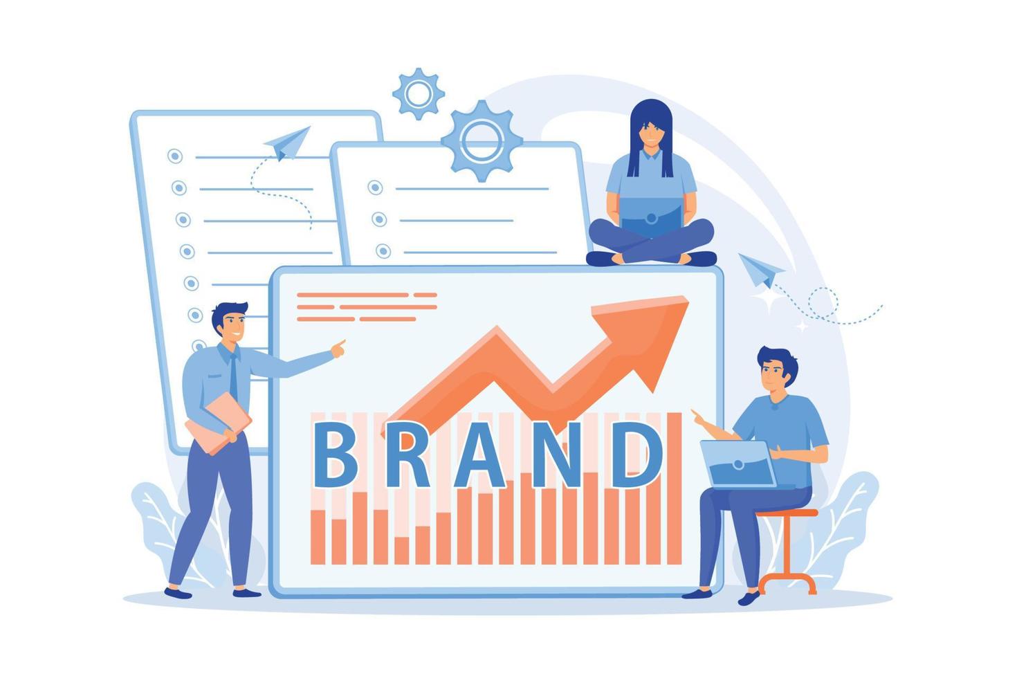 Marketing and promotional campaign. Brand awareness building. Branded workshop. workshop organized by brand, useful marketing event concept. flat vector modern illustration