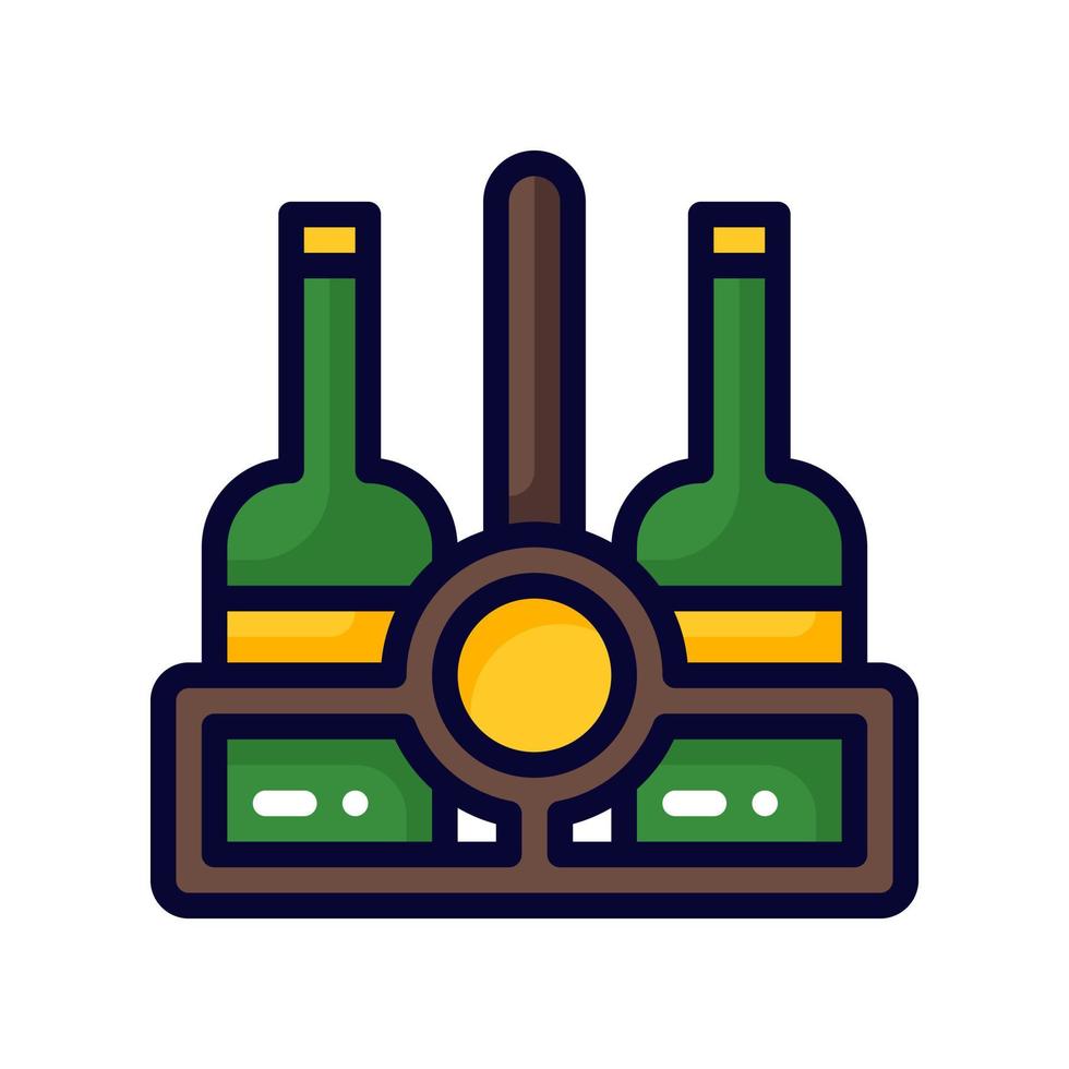 beer box filled line style icon. vector illustration for graphic design, website, app