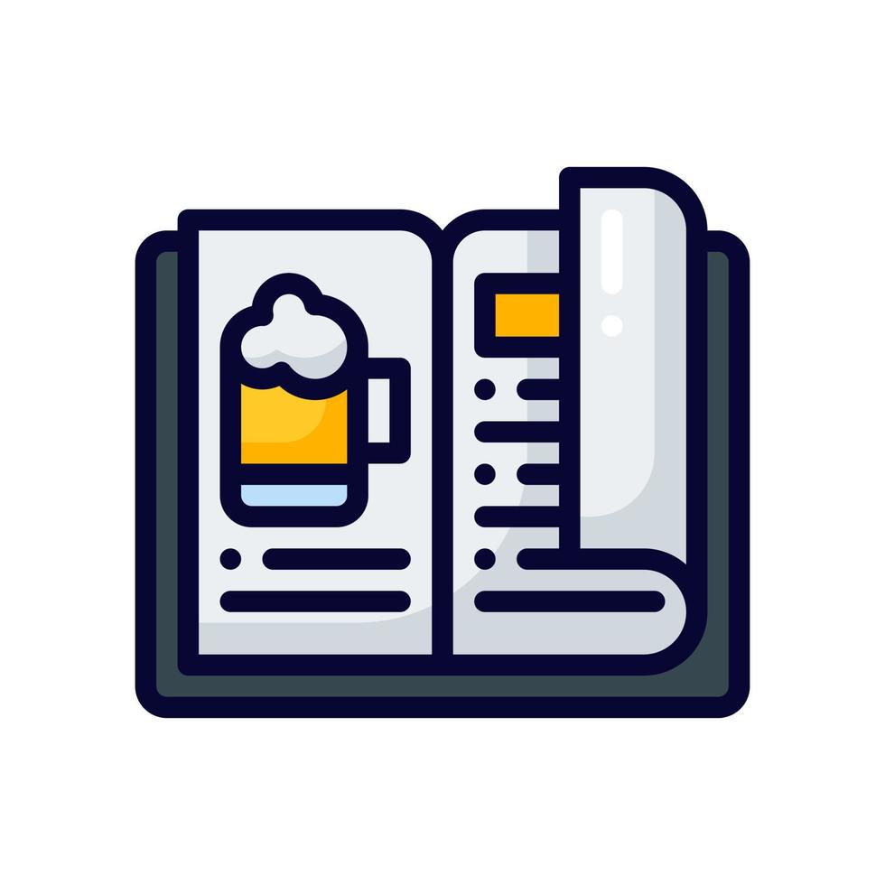 menu filled line style icon. vector illustration for graphic design, website, app