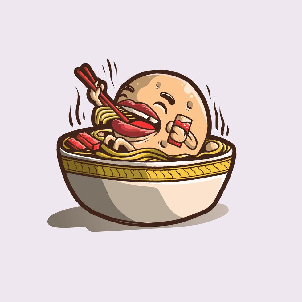 Illustration of meat ball food vector