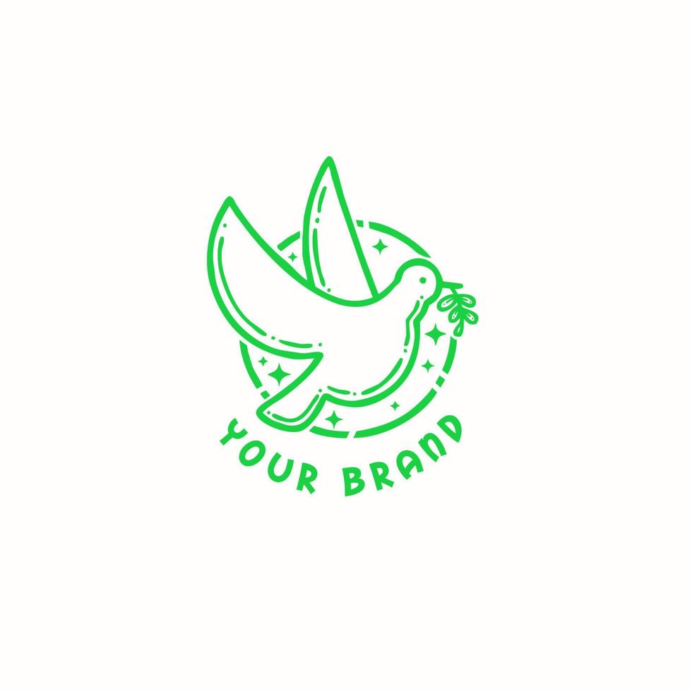 simple bird mascot logo vector