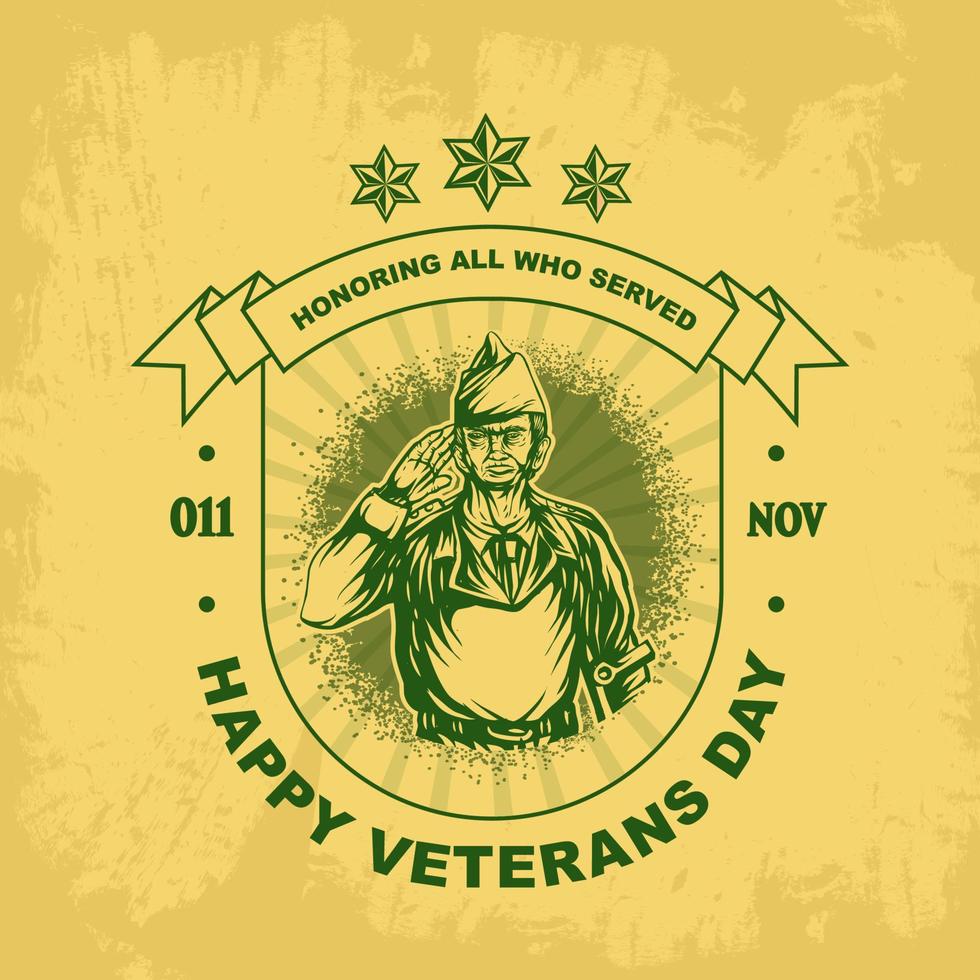 vector de escudo de plantilla de días de veteranos