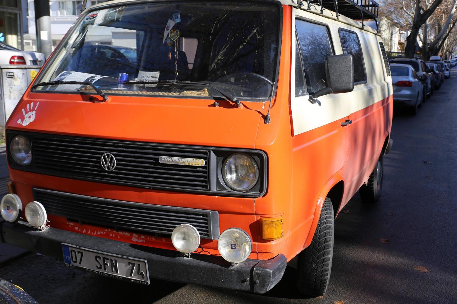 naranja coche coches volkswagen clásico stock foto