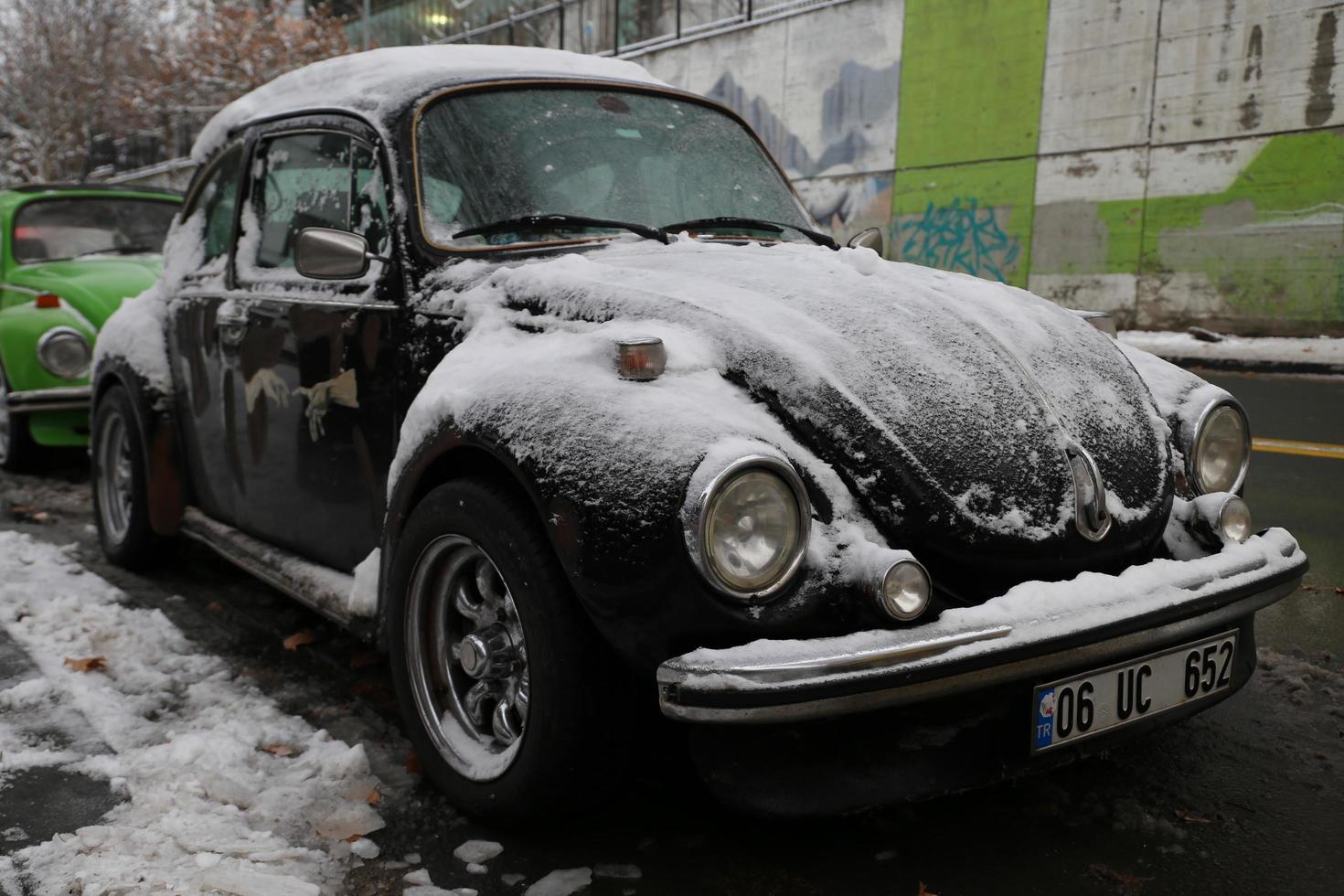 coche negro autos volkswagen acciones clásicas foto