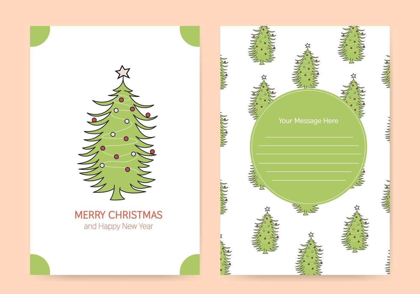 Christmas Greeting Card Template vector